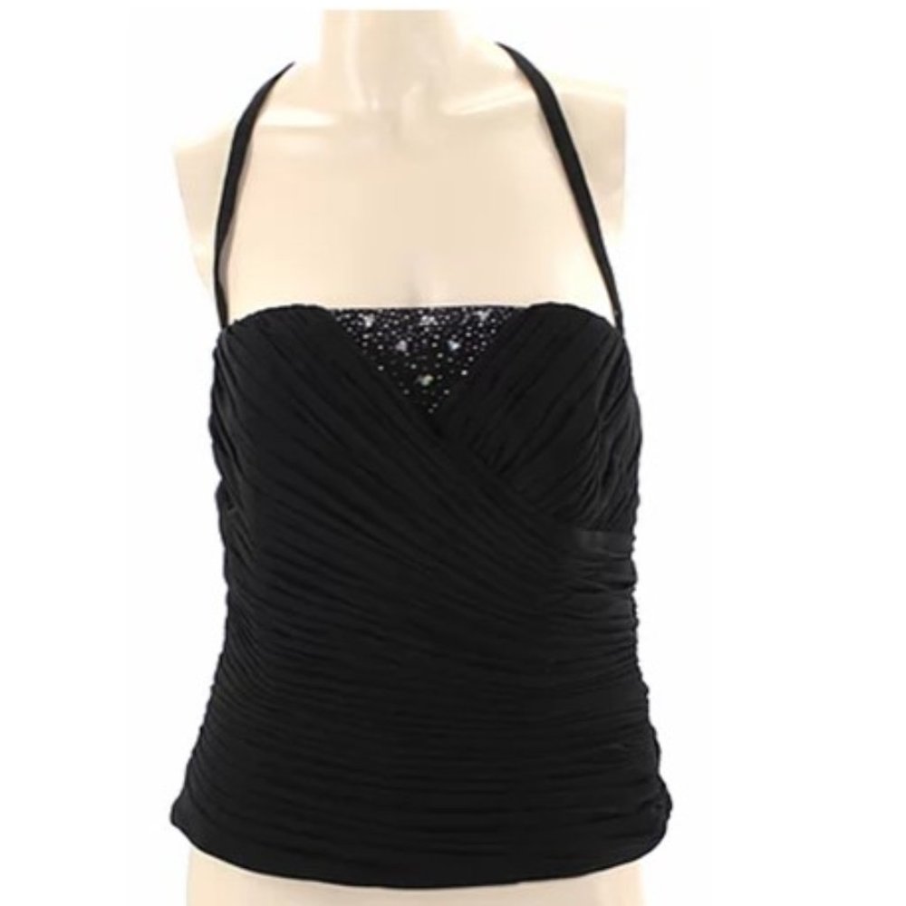 Gorgeous Formal Black Halter Top